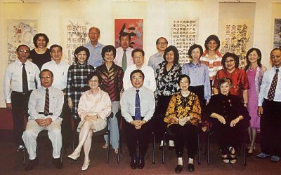 2003年12月在新加坡義安文化中心举办《书画合璧》创作展